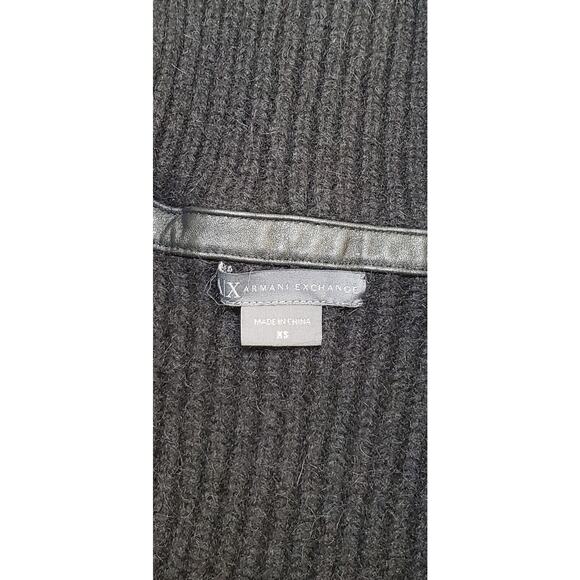 Armani Exchange Size XS Ladies Cardigan Coatigan Black Open Front Long C25-25 - Picture 5 of 9